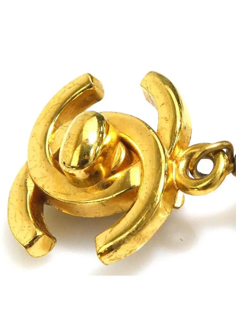 Auth Chanel Vintage Cc Logo Earrings #293543C45B